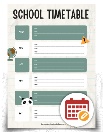 School Schedule templates